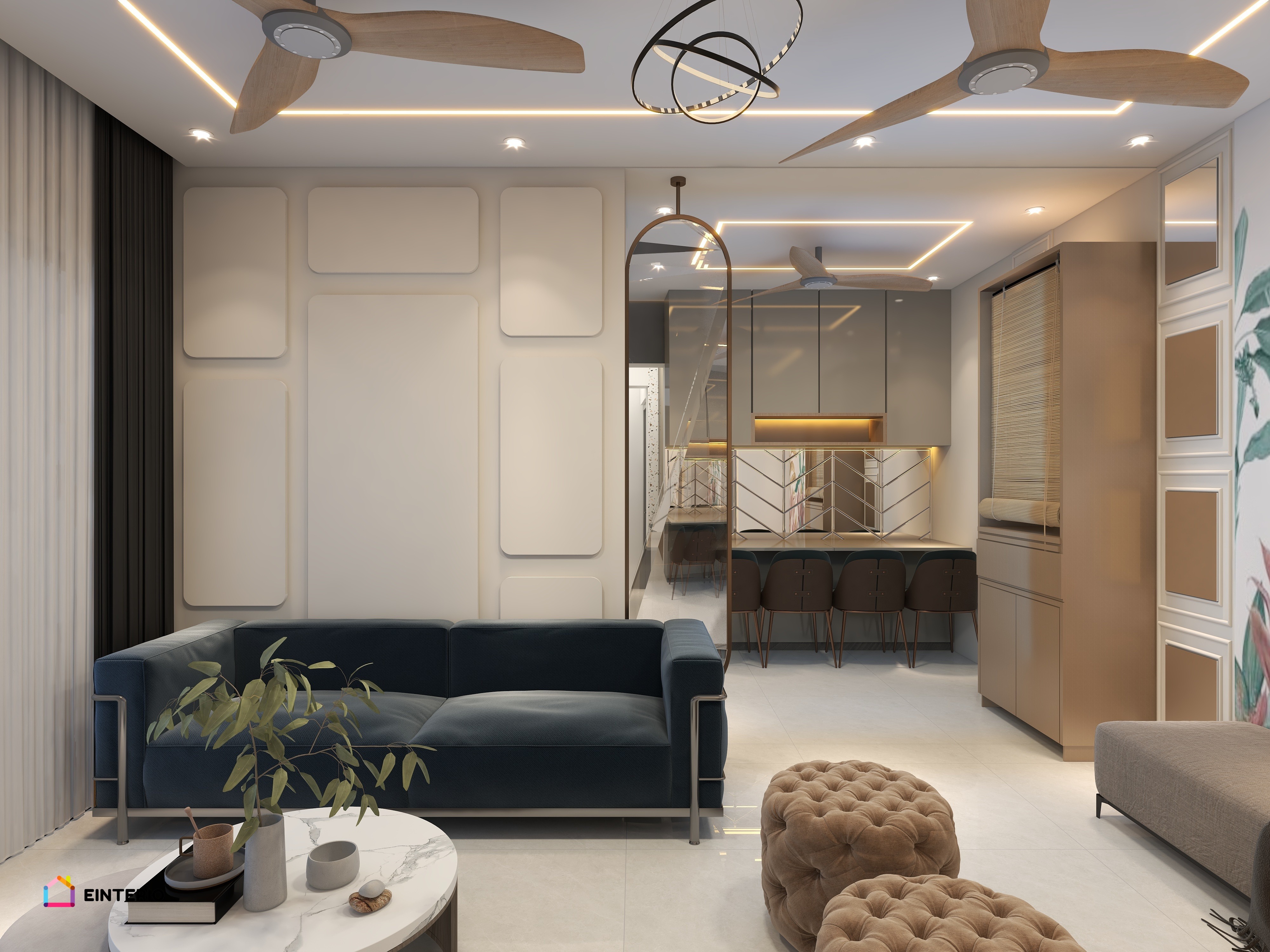 Modern Simplicity: A Minimalistic 2BHK Designed for Effortless Living